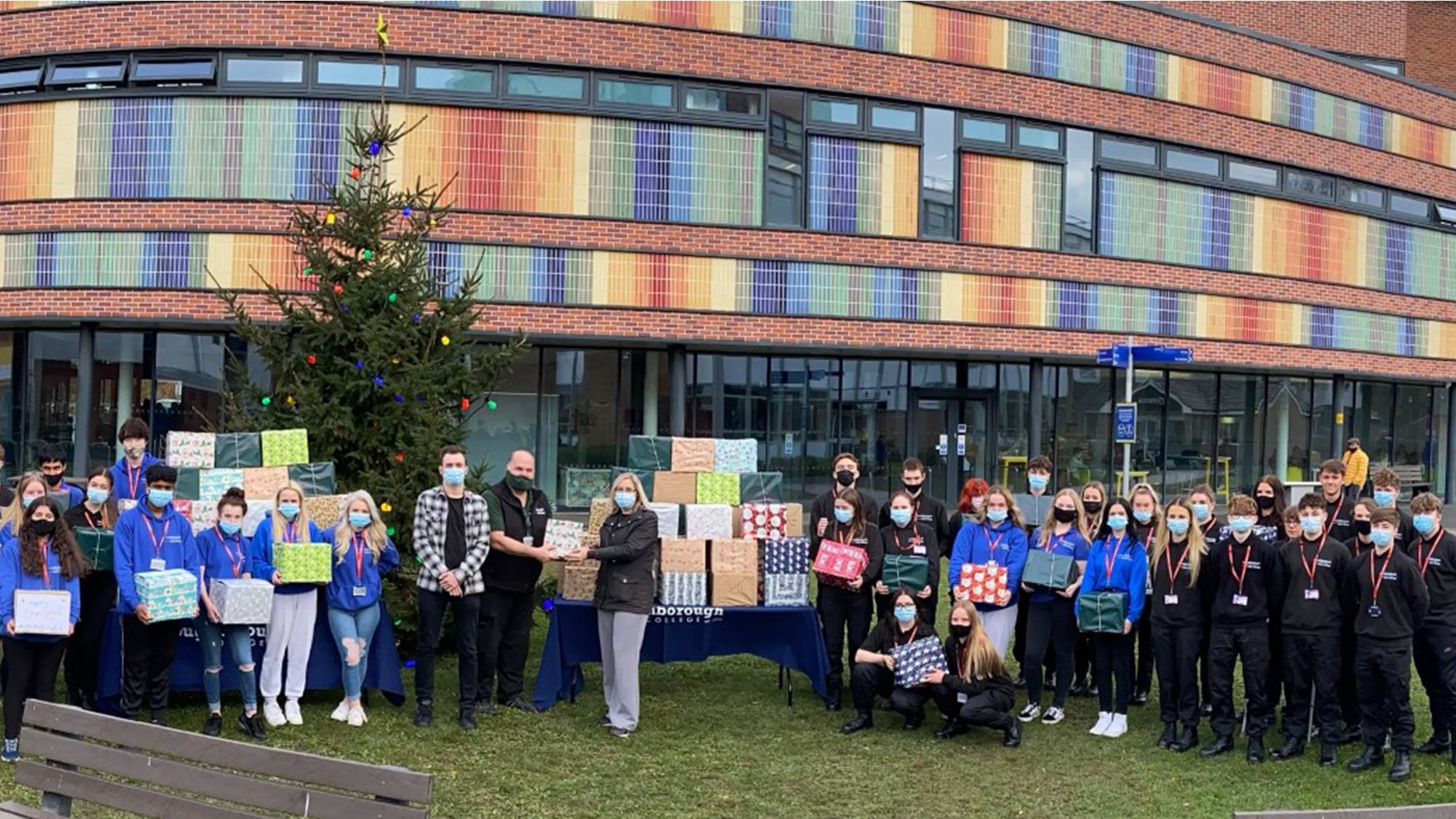 College students donates more than 100 Christmas boxes to homeless charity