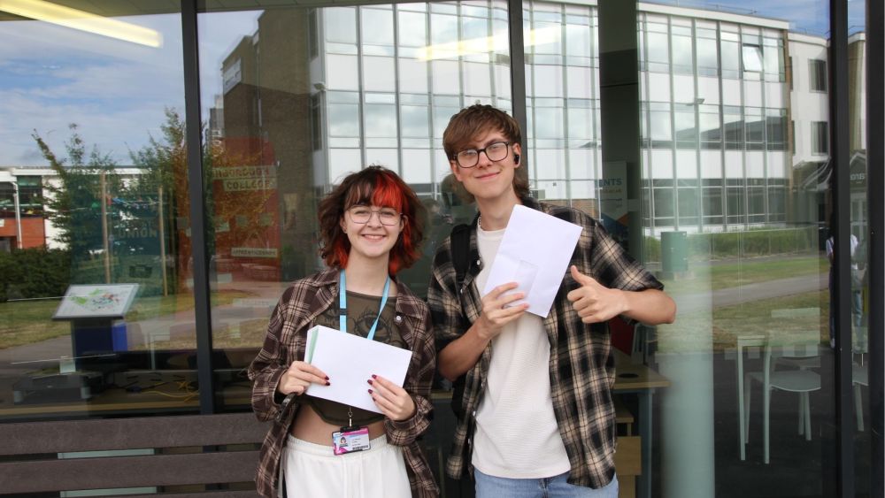 Students celebrate their A Level results