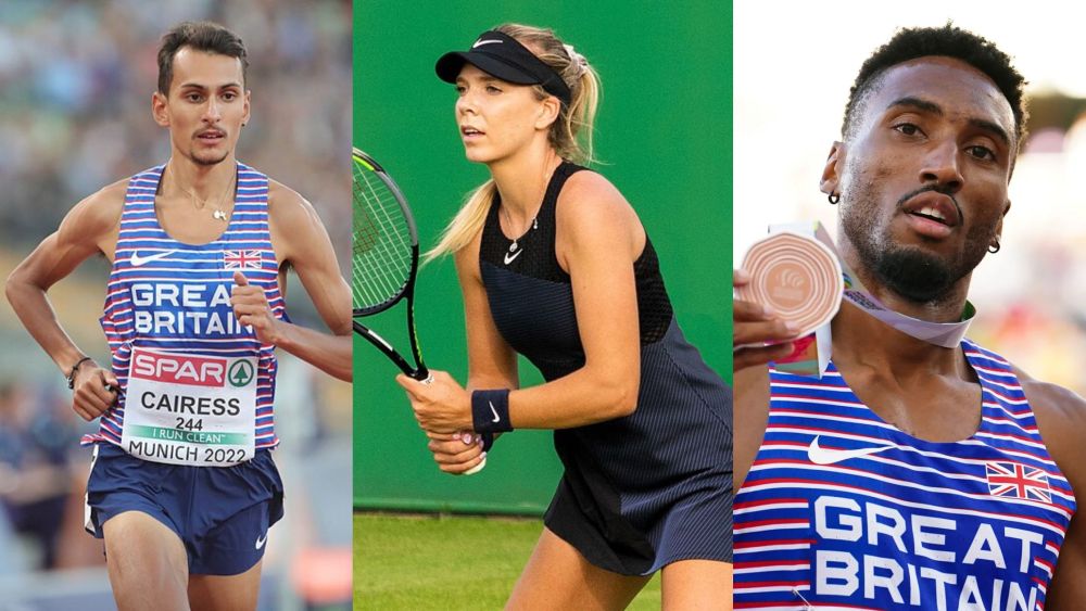 Olympic alumni Emile Cairess, Katie Boulter, and Matthew Hudson-Smith